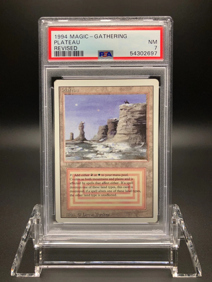 MTG | PLATEAU | REVISED | PSA GRADED 7 NEAR MINT | RESERVED LIST | DUAL LAND - Image 3 of 3