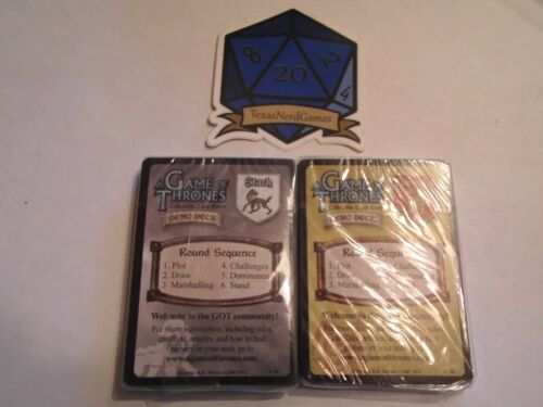 x2 Demo Deck for A Game of Thrones CCG Stark Lannister NEW SEALED TexasNerdGames - Picture 1 of 3