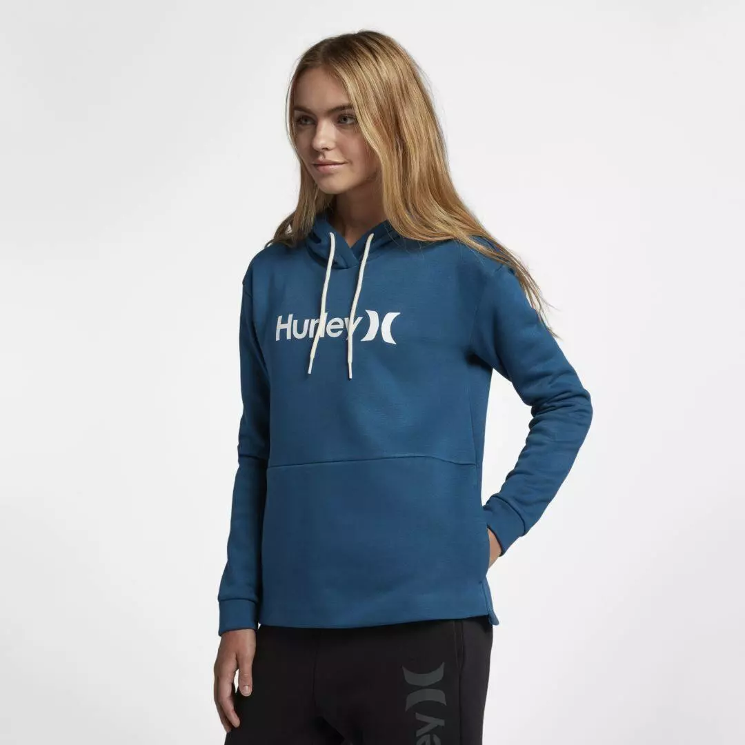Hurley Hoodie One and Only Women s Soft Fleece Blue Pullover Hoodie size Small