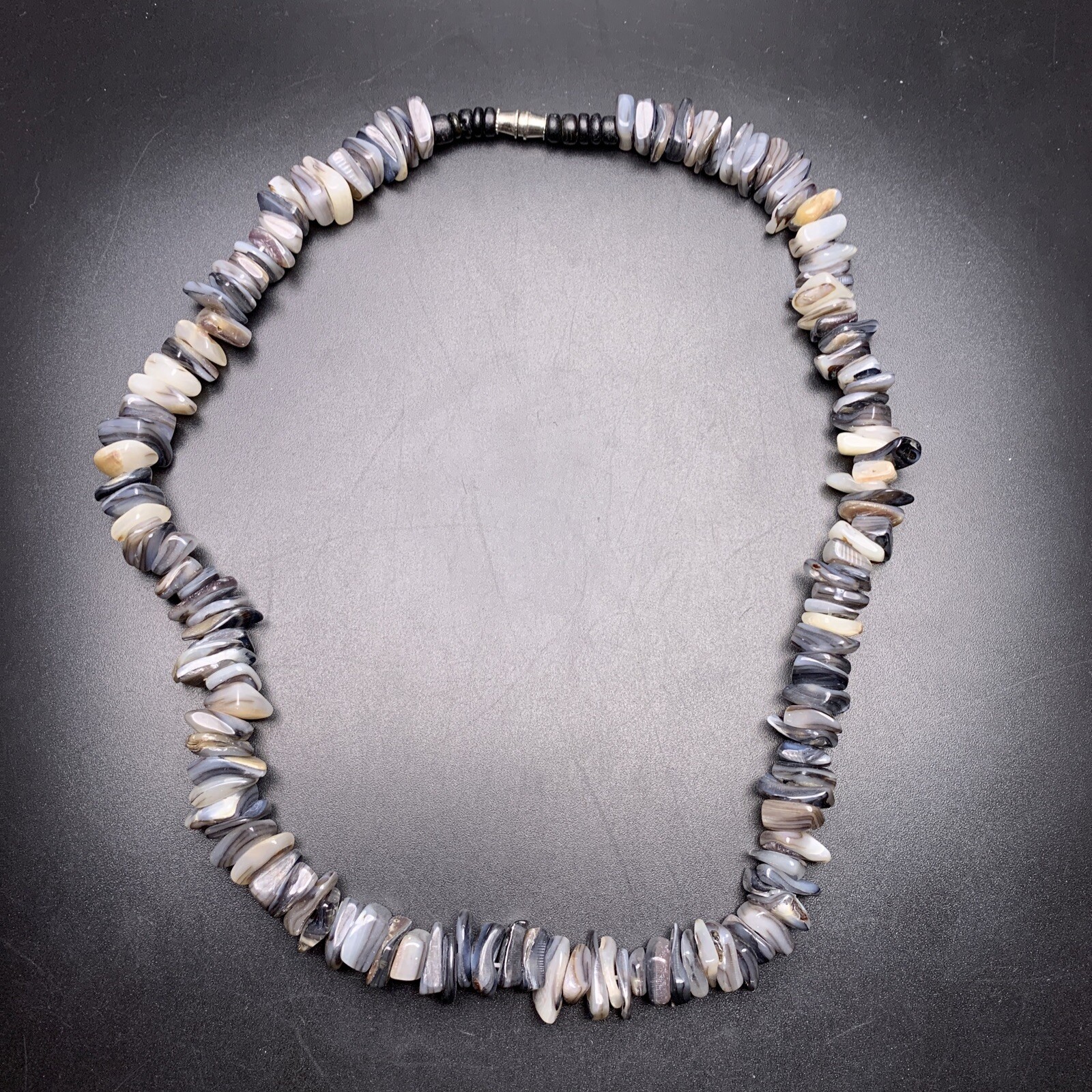 Gray Seashell Chip Necklace Shell Beach Boho Casu… - image 4