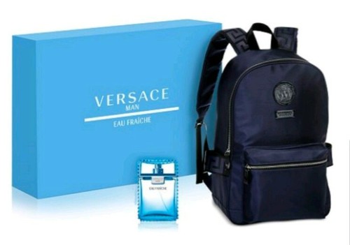 Versace Mens Eau Fraiche 2-PC Gift Set Eau De Toilette & Backpack Authentic NIB - 第 1/7 張圖片