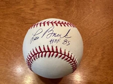 Lou Brock Autographed Signed OMLB w Inscr  (Free Agent Sports Marketing)