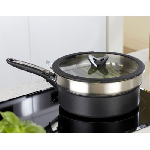 Tefal Ingenio Stainless Steel Steamer with Glass Lid, 24 cm For Sautepan - Picture 4 of 5