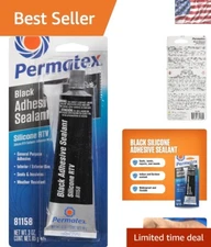 Durable Black RTV Sealant Tube - Waterproof Adhesive for Multiple Materials