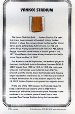 Authentic Piece of the Original Yankee Stadium - Babe Ruth, Lou Gehrig