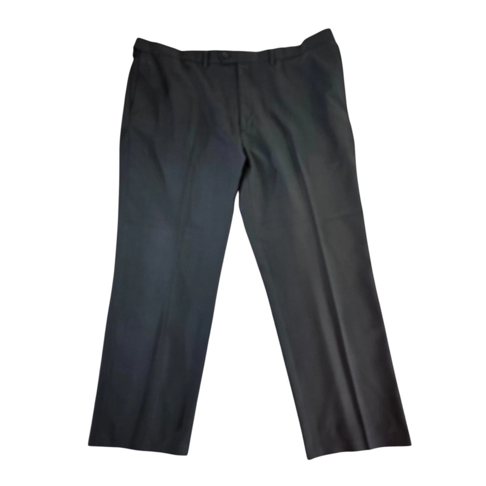 Haggar Classic Fit Eclo Stria Dress Pants Black Career Work 42x30