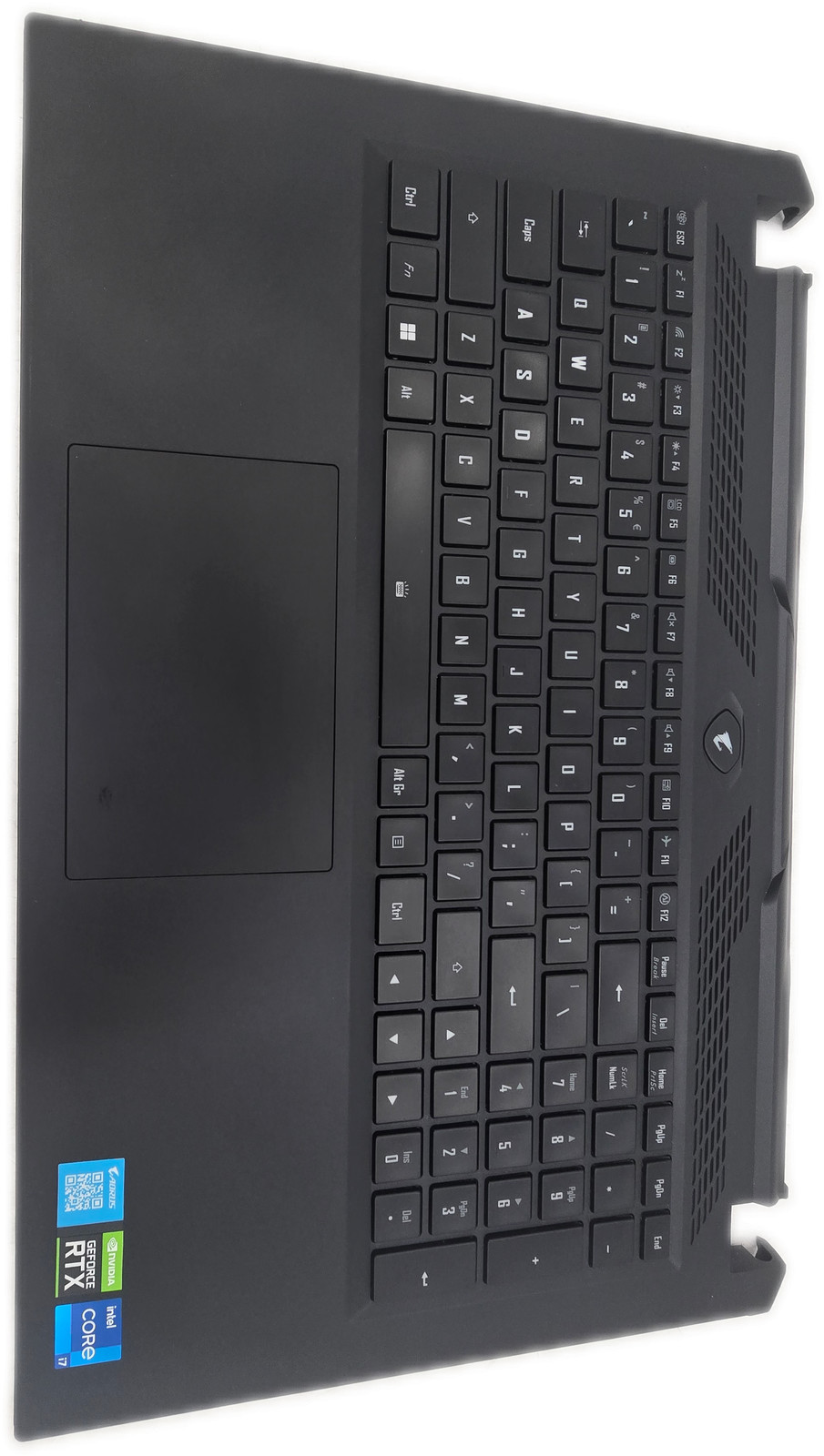Gigabyte AORUS 17 Keyboard Palmrest Assembly Replacement Black QWERTY RX7P