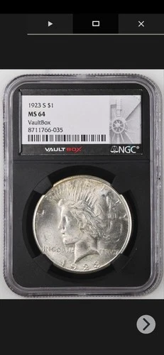 1923-S Peace Dollar S$1 NGC MS64 Silver Better Date