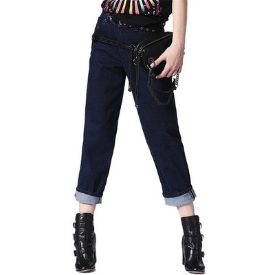 DIESEL Niclah 084CG Damen Jeans W30/L32 Straight Blau Stretch High Waist
