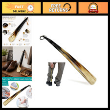 Handmade Real Horn Shoe Horn - Long 17" Handle for Easy Shoe Access, Durable