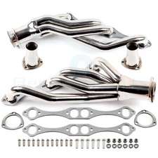 For Chevy SBC Small Block A/F/G Body 5.0 5.7L Stainless Clipster Exhaust Header