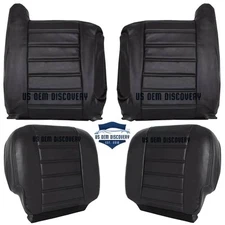 Replacement Driver & Passenger Bottom-Top Seat Cover Black For 03-07 Hummer H2