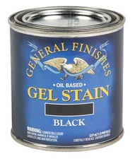 General Finishes Half Pint Black Household Stain Easy Apply Gel Finish