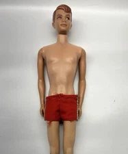 1960 Mattel Alan Doll Barbie &  w/ Red Swimsuit & Straight Leg