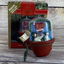 Hallmark Keepsake Ornament Magic Light Motion Our First Christmas Together 1991