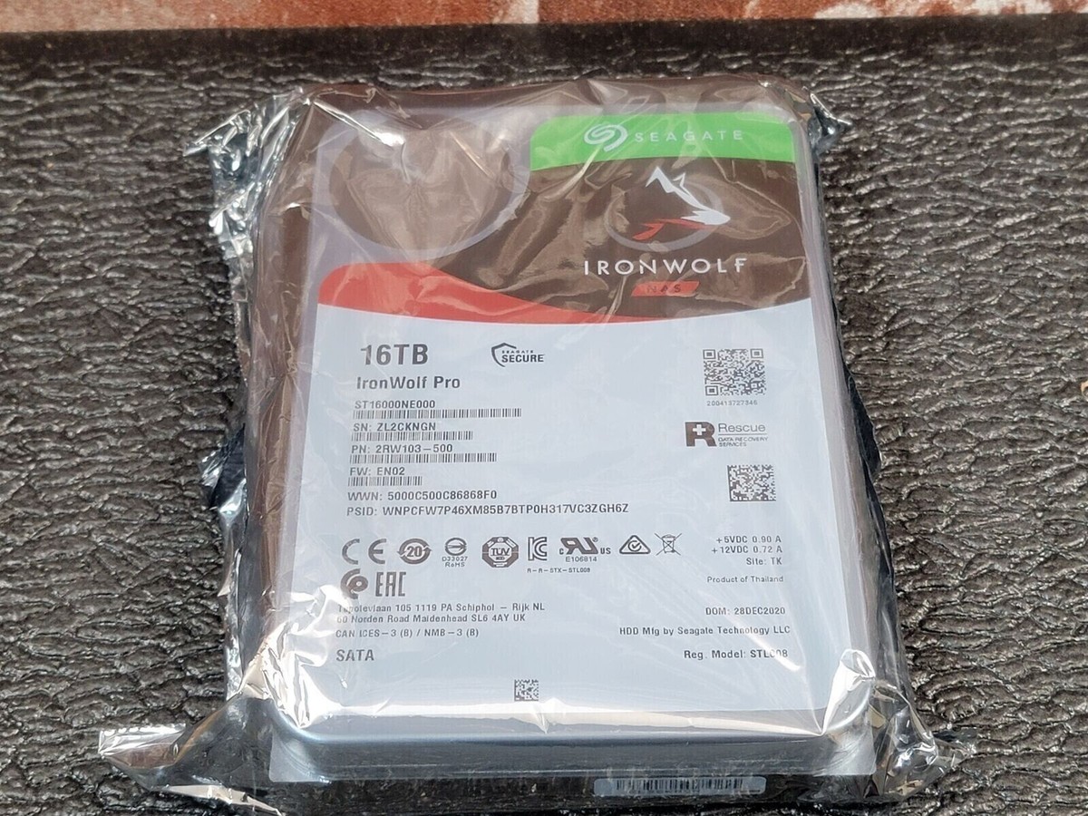 Seagate IronWolf Pro 16TB NAS HDD 7200 RPM 256MB SATA 6.0Gb Seagate IronWolf Pro 16TB NAS HDD 7200 RPM 256MB SATA 6.0Gb