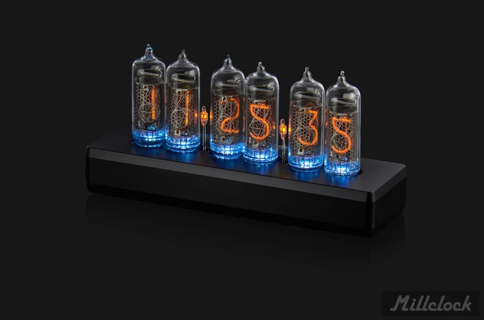 Reloj Tubo Nixie en 6 Tubos IN-14 || Caja Aluminio Montada Negro o Plateado Foto 4 de 4