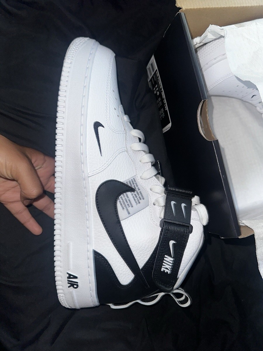 Size 11.5 - Nike Air Force 1 '07 LV8 Mid White Black for sale