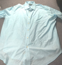 Vtg Lauren Ralph Lauren Button Up Shirt Men 18 34 35 Blue Classic Work Office