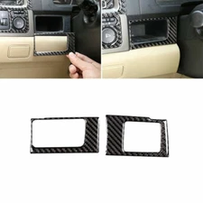 Carbon Fiber Interior Dashboard Storage Box Cover Trim