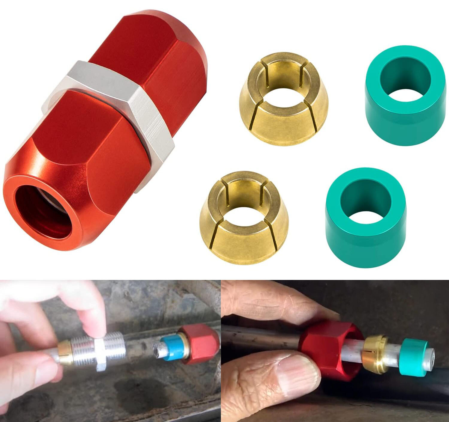 800641 Line Splicer Connector Kit For 3/8'' A/C Aluminum Lines Repair