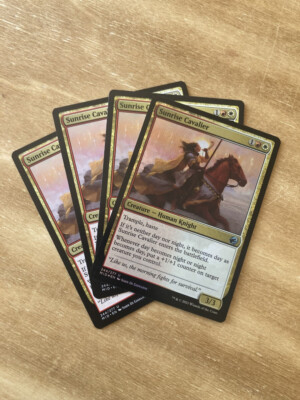 MTG Sunrise Cavalier Innistrad: Midnight Hunt 244/277 Regular Uncommon x 4