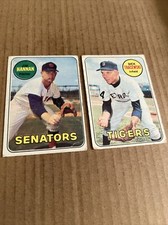 1969 Topps Dick Tracewski #126 & Jim Hannan #106 Vintage Baseball (poor)(a)