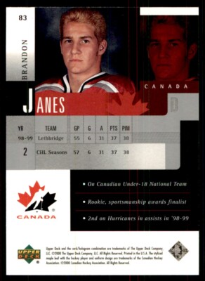 1999-00 Upper Deck Prospects Brandon Janes #83 | eBay