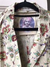Hoss Intropia Fun Cotton Casual Retro Jacket Paisley Roses Pattern U.k. 12 Eu 40