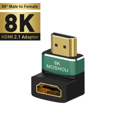 VMOJO Lot De 2 Adaptateurs HDMI 8 K Coudés Vers Le Haut Vers Le Haut - Plaqué