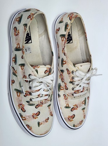 Vans off the Wall Hula Girl Hawaiian Cream White Sneakers US Men Size 13 Shoes - Picture 9 of 13