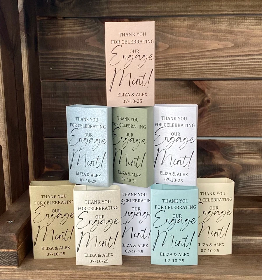 Favores de fiesta de compromiso Tic Tac 10 un. Como nuevo para ser favor. MENTAS INCLUIDAS. Personalizado Foto 3 de 3