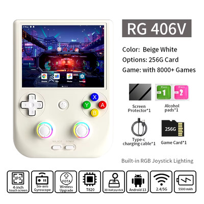 ANBERNIC RG 406V Video Handheld Spielkonsole 4 ''IPS HD Touchscreen Android 13