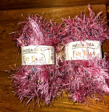 Moda Dea Fur Ever Pink Suasion Color 3743 Yarn 2 Skeins Yarn