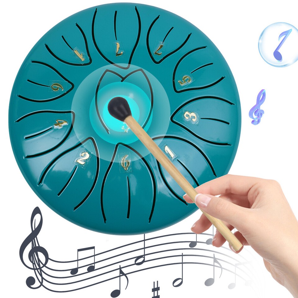 6 Inch 11 Notes Steel Tongue Drum Handpan Drum Percussion Instruments