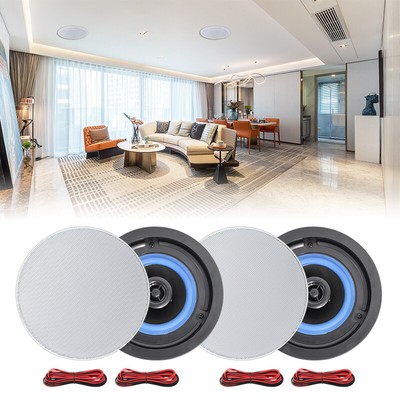 4PCS Herdio 4'' Deckenlautsprecher 2-Wege Flush Mount Einbaulautsprecher Heimkino