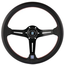 Nardi 14inch Black Lightweight Leather Sport Steering Wheel Drift SteeringWheel