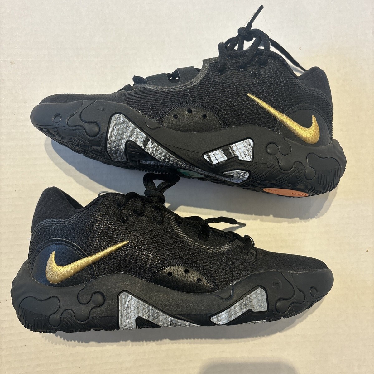 NEW Nike Paul George PG 6 Black Gold Basketball Shoes DC1974