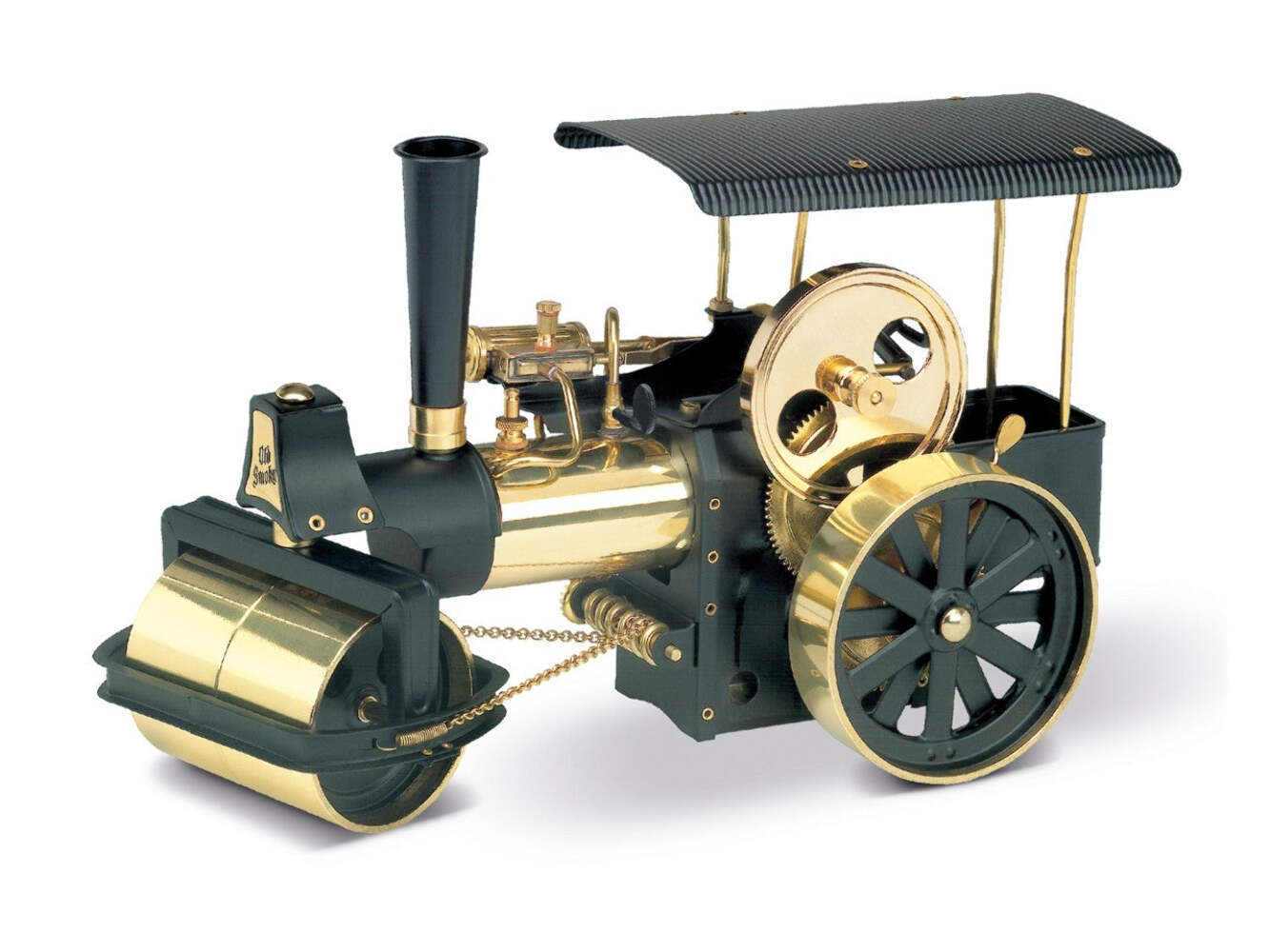 New Wilesco D366 Steam Roller Black/ Brass Model - UK Supplier