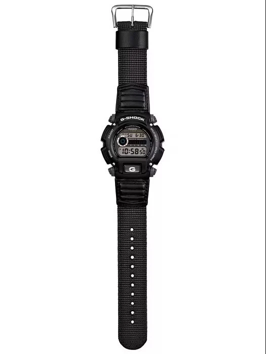 Casio Men's Digital Black and Grey Nylon Strap G-Shock Watch DW9052V-1 