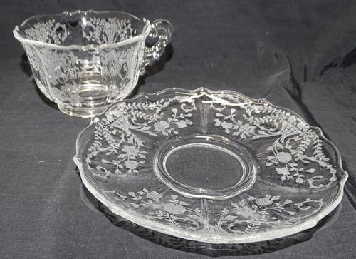 Cambridge USA Portia Set of 6 Cups and Saucers Blank 3900 - Picture 4 of 8