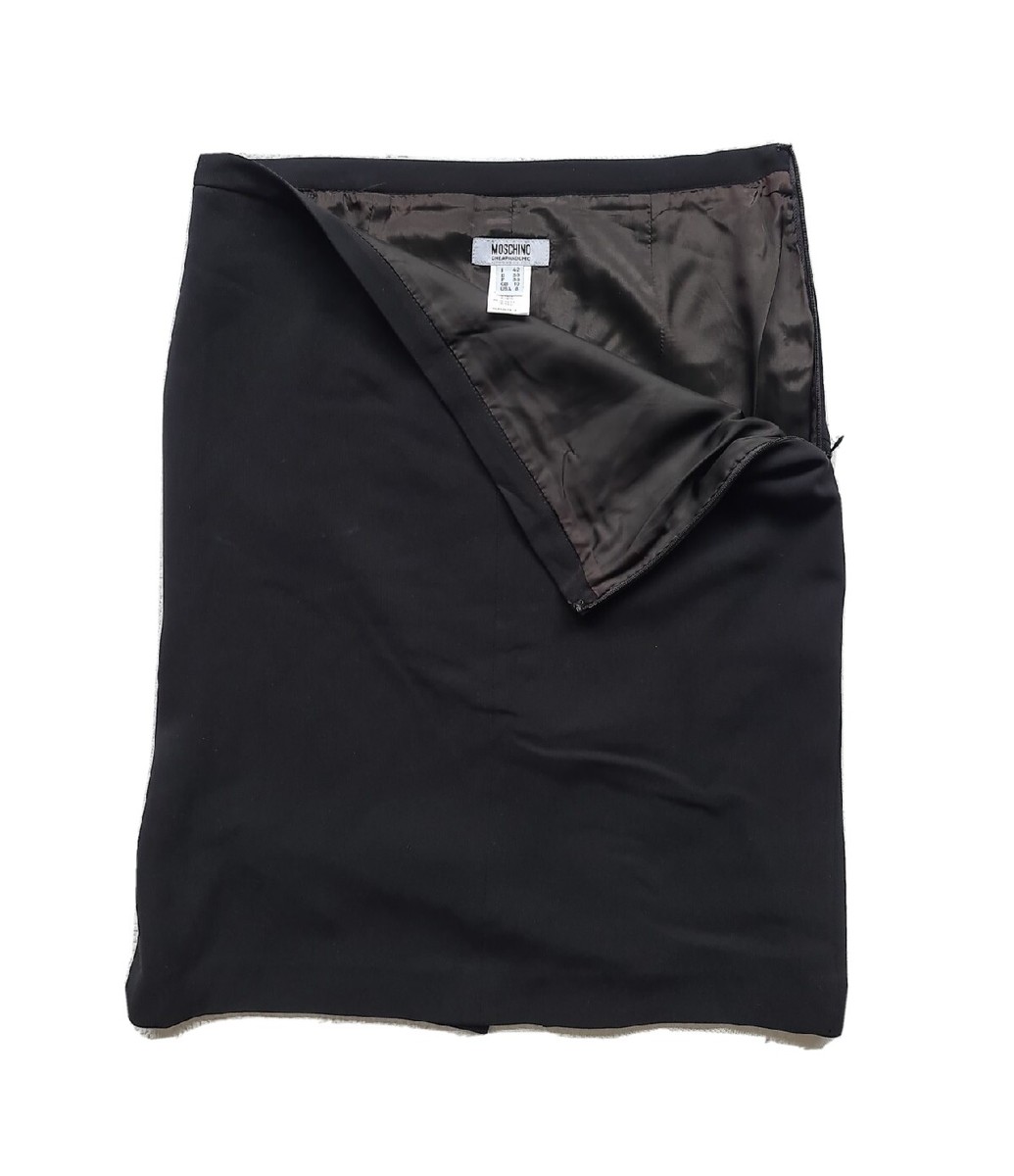 Moschino Cheap And Chic Womens Black Tailored Pencil Skirt