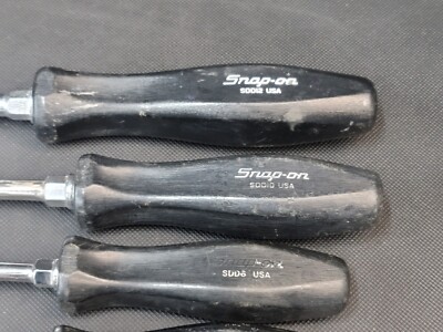 Snap on 6 piece Screwdriver Set Black Flathead 1