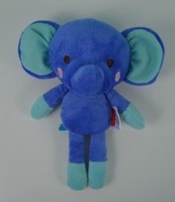 Fisher Price Blue Elephant Plush Stuffed Animal Lovey Soft Baby Toy Aqua 7"