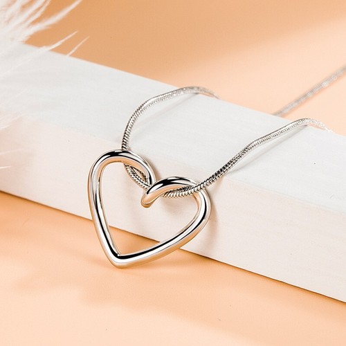 Shiny 925 Sterling Silver Cute Heart Pendant Chain Necklace Women Lady Girl Gift - Picture 3 of 9