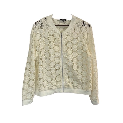 Supreme SS17 Silver Quilted Lace Bomber Jacket Size Large