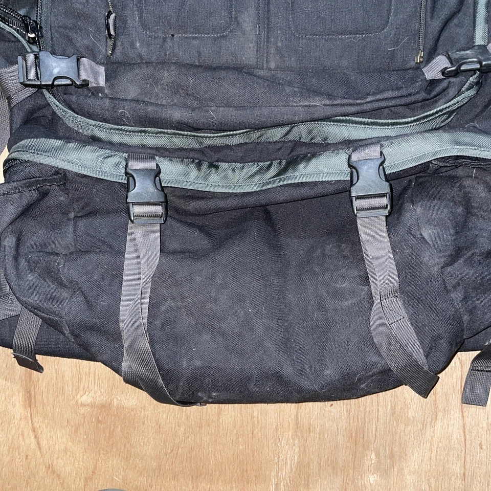 Equipamento de viagem vintage Eagle Creek bagagem preta mochila caminhada acampamento costas duras - Imagem 2 de 4