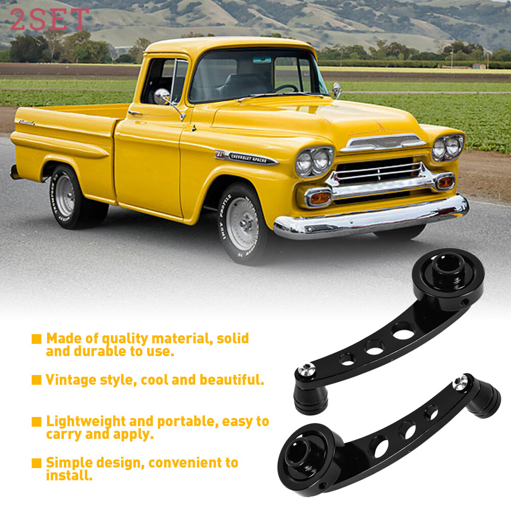 2set Black Window Aluminum Billet Crank Handle Most For Vehicles Universal Parts