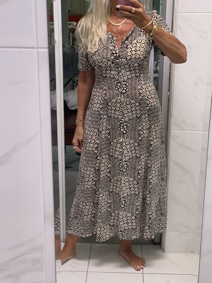 Hot Chocotate Midi Shirt Dress S fit 8 Vintage