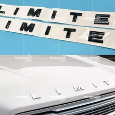2X Front Hood Letters Trunk Bed Side Emblems Gloss Black Nameplate  For LIMITED
